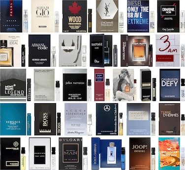 High End Random Selection Designer Fragrance Cologne Sampler Set for Men - (Pack of 8 Sample Vials)