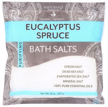 Soothing Touch Spruce Bath Salts Pouch, Eucalyptus, 8 Ounce