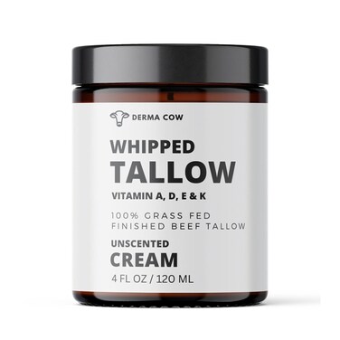 Whipped Tallow Cream,100% Grass Fed Beef Tallow Cream for Face + Body, Moisturizer Skin Care, All Natural Lotion for Sensitive skin, Unscented - 4 oz