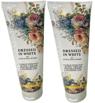 Bath &amp; Body Works Dressed In White Ultimate Hydration Body Cream 8 Ounces Pack of 2