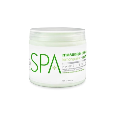 BCL SPA Massage Cream Lemongrass + Green Tea, 16 oz