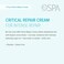 BCL Spa Critical Repair Cream with Organic Arnica Flower + Sea Kelp, intensely hydrating Argan Oil + Shea Butter to soothe + soften skin. 7 Fl Oz