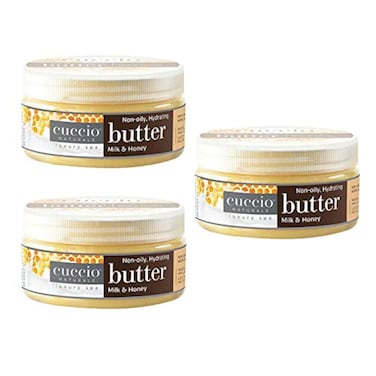 Cuccio Naturale Milk &amp; Honey Butter Blend Lotion &ndash; Ultra-Hydrating, Non-Greasy Moisturizer for Hands, Feet, &amp; Body &ndash; 24-Hour Time-Release Formula, 8 oz (Pack of 3)