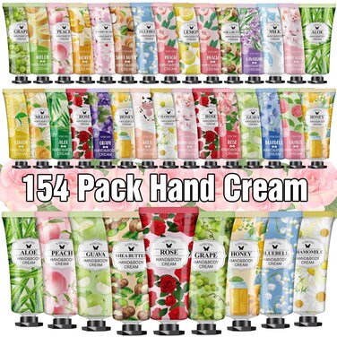 154 Pack Hand Cream Gifts Set for Women,Easter Basket Stuffers,Mothers Day Gifts,Teacher Appreciation Gifts,Nurse Gifts,Mini Hand Lotion Travel Size in Bulk for Dry Cracked Hands, and Care Cream
