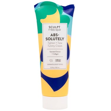 MISS SPA Tighten Tone Tummy Cream, Collagen Body Cream, Anti Aging Firming Tummy Cream, Helps Firm and Tone Abdominal Area, Body Lotion, 3.3 fL oz