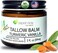 Aspen Kay Naturals Handmade 100% Grass Fed Beef Tallow Balm for Skin Care, Organic Turmeric Moisturizer + Vitamin C (Turmeric Vanilla) Organic Body Butter - 2 fl. oz. Made in USA
