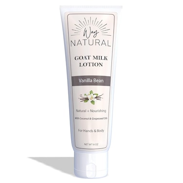 Goat Milk Lotion, Vanilla Bean (8oz) - Goat Milk Hand Cream for Women and Men - Body &amp; Hand Lotion - Creamy, Dry Skin Relief - Vanilla Bean Lotion