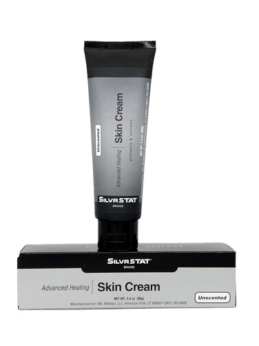 Advanced Healing Skin Cream with Silver, Vitamin E, &amp; Hyaluronic Acid Which Promotes Natural Healing   Unscented   3.4 oz