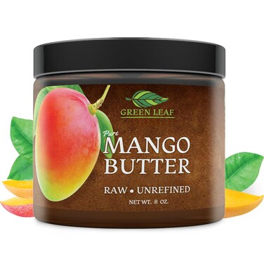 Raw Unrefined Mango Butter   Body Butter for Dry Skin   Mango Butter for Women &amp; Men   Rich in Vitamin C, E &amp; A   Facial Cleanser   Use DIY with Shea Butter, Cocoa Butter or Aloe Vera 8oz