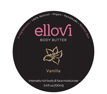 All-Natural Body Butter - Vanilla - Pure Enough to Eat - Made With Just 6 Vegan Ingredients - Ultra-Rich 100% Plant-Based Hydrating Moisturizer For Naturally Healthy Skin (3.4 fl. oz/100ml)