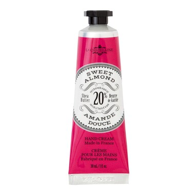 La Chatelaine 20% Shea Butter Hand Cream Travel Size, Organic Argan Oil, Moisturizing, Nourishing, Repairing, Extra-Rich Hand Lotion, Made in France, Paraben Free, 1 oz / 30ml (Sweet Almond)