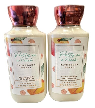 Bath &amp; Body Works Pretty as a Peach Body Lotion 8 Ounces Each Pack of 2