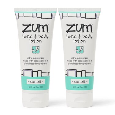 Zum Indigo Wild Hand &amp; Body Lotion - Natural Hand Lotion for Dry Hands - Body Lotion for Women &amp; Men - Body Moisturizers Include Shea Butter, Jojoba Oil &amp; More - Sea Salt Scent - 6 fl oz (2 Pack)