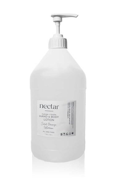 Nectar Body Lotion   1 Gallon, 3.8L   Sweet Orange Blossom Refill Bottle With Pump, Hotel Amenities, Airbnb Rentals, Suitable for All Skin Types - 1 Gallon Pack