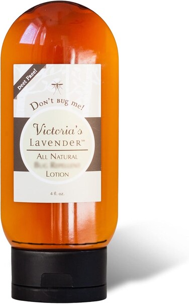 Victoria's Lavender All Natural Moisturizing Body Lotion with Essential Oils - All Natural Body Lotion for Skin Protection for Outdoor &amp; Leisure Activities - Backpackers, Campers, Hikers - 4 oz