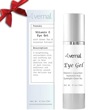 Vernal Anti Wrinkle Eye Cream - Vitamin C and Hyaluronic Acid Infused Collagen Eye Cream, Dark Circle Depuffing Eye Bag Cream for Dark Circles, Puffiness, Under Eye Bags, Crows Feet &amp; Fine Lines