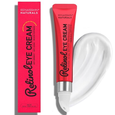 Retinol Anti Aging Eye Cream for Wrinkles Repair, Dark Circles, Puffiness, Eye Bags and Crow's Feet Treatment, Hydrating Under Eye Cream with Hyaluronic Acid, Firming Smoothing Skincare, 0.85 fl.oz