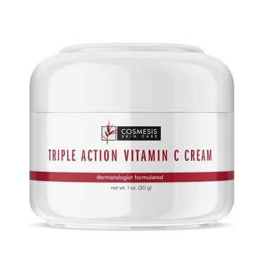 Cosmesis Triple Action Vitamin C Cream - Get Youthful Skin with Collagen Synthesis, Hydration &amp; Blemish Reduction - 1oz