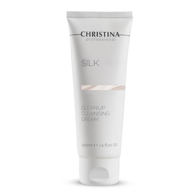 Christina Silk CleanUp Cleansing Cream for Face   Oil-Free Gel Texture, Relieves Irritation, Moisturizing Effect, Suitable For Dry &amp; Sensitive Skin   24-Hour Care, Ideal for Face Makeup Removal 120ml