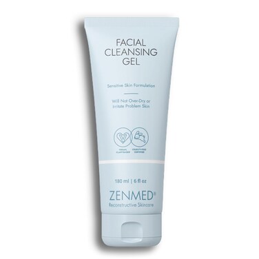 ZENMED Gentle Facial Cleanser 6 oz for Women and Men - All-in-One Cleanser Face Wash   Hydrating Cleanser &amp; Gel Cleanser for Sensitive Skin   Natural, Organic Facial Wash - USA Made