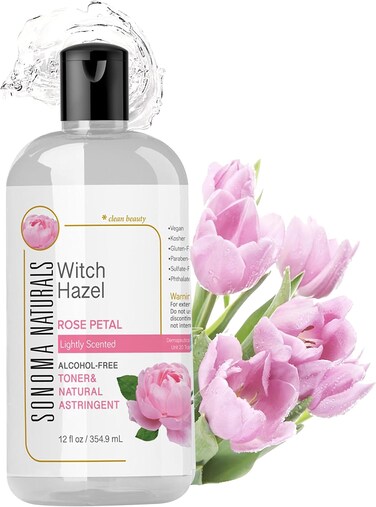 Rose Water for Face with Alcohol-Free Toner &amp; Natural Astringent for Face, Toner for Dry Skin   Hydrating and Deep Cleansing Rose Water Toner, Agua de Rosas, 12 fl oz (354.9 ml)