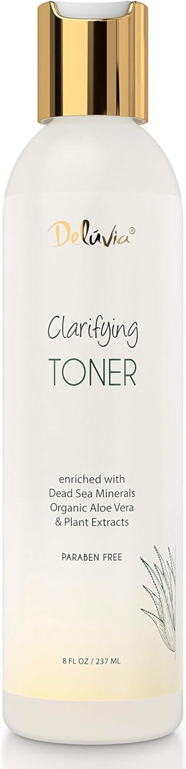Deluvia Clarifying Toner for Face, Hydrating Face Toner for Sensitive, Dry, Aging Skin. Facial Toner &amp; Pore Cleanser for Face, Alcohol Free Toner, Face Toner for Women &amp; Men. Skincare Hydrating Toner.
