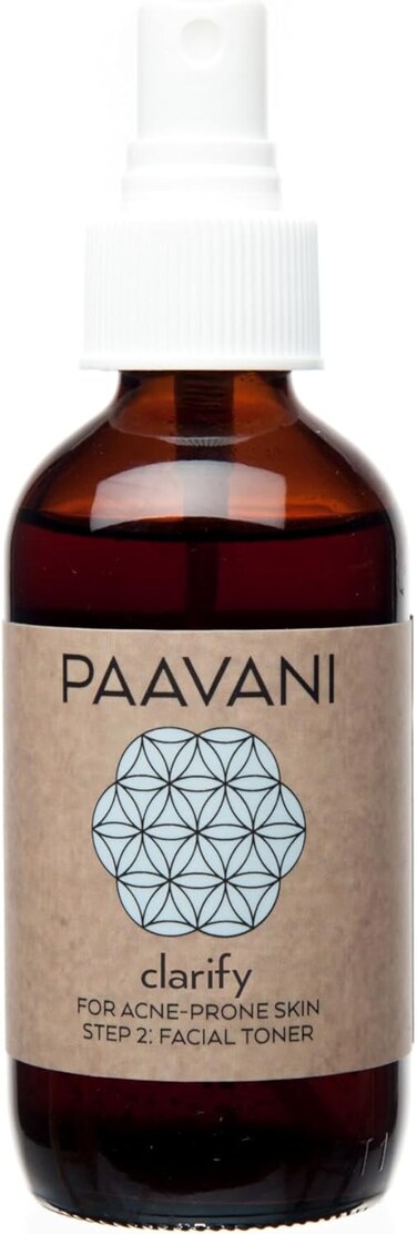 PAAVANI Ayurveda Clarifying Toner - 100% Organic Made in USA - Ayurvedic Skincare for Acne Prone Skin -, 4 oz