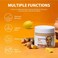Turmeric Clay Mask with Vitamin C, Turmeric Face Mask, Deep Cleansing Face Mask for Acne, Pores, Dark Spots, Improves Uneven Tone, Controlling Oil, Refining Pores (1, Yellow, Large)