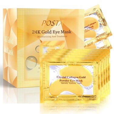 POSTA 24K Gold Eye Mask, 50 Pairs Eye Treatment Mask With Collagen, Under Eye Mask Treatment for Puffy Eyes, Dark Circles Corrector, Used for Eye Bags for Women and Men