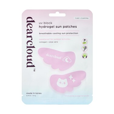 UV Block Hydrogel Sun Patches &ndash; Korean Skincare Sunscreen for Face &amp; Under Eyes (1 Pair / 2 Patches)