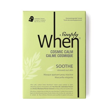 Simply When Calming Cosmic Calm Ultra-Soft Cotton Linter Facial Sheet Mask (5 Pack)