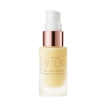 Josie Maran Micro Milk Activator Accelerated Renewal Drops - Pineapple Enzyme Extract, Kojic Acid, Argan Milk, Lactic Acid &amp; Niacinamide Face Serum for Smooth Skin (0.5 fl oz / 15 ml)