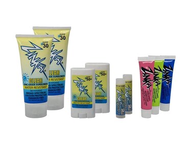 Zinka Sunny Days Family Pack - SPF 30/50 - UVA &amp; UVB Sunscreen Protection for Face, Body, Lips - Water Resistant, Oil Free, No Parabens - (3) Nosecoats, (2) Lotions, (2) Face Sticks, (2) Lip Balms