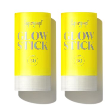 Supergoop! Glow Stick - 0.7 oz, Pack of 2 - SPF 50 PA++++ Dry Oil Sunscreen Stick for Face &amp; Body - Hydrates for a Healthy Glow - Mess Free, Travel Friendly