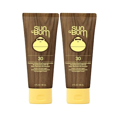 Sun Bum Original SPF 30 Sunscreen Lotion   Vegan and Hawaii 104 Reef Act Compliant (Octinoxate &amp; Oxybenzone Free) Broad Spectrum Moisturizing UVA/UVB Sunscreen with Vitamin E   3 oz (Pack of 2)
