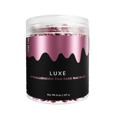 Miss Cire Metallic Pink Hypoallergenic Vegan Hard Wax Beads - Painless Hair Removal Peel-Off Wax - No Strips Needed - Low melting Point - Ultra Smooth - For Sensitive Skin - Face and Body - 8 Oz
