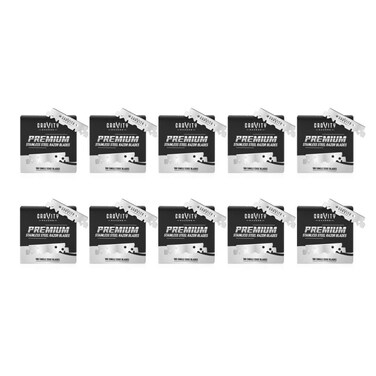 Premium Single Edge Razor Blades - Swedish Steel Razor Blades for Safety Razors and Straight Edge Razors, by GRAVITY RAZORS (100 Count, 10-Pack)