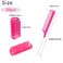 ZMD 20PCS Plastic Hair Curlers Rollers Set, 0.98in/2.5cm, Heatless Self Grip Hair Rollers with Mini Comb for Long Medium Short Thin Hair (Pink)