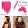 ZMD 20PCS Plastic Hair Curlers Rollers Set, 0.98in/2.5cm, Heatless Self Grip Hair Rollers with Mini Comb for Long Medium Short Thin Hair (Pink)