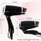 JUISEE Folding Hair Dryer, Compact Blow Dryer - Portable Professional Hair Dryer with 3 Heat Settings, Low Noise, Tourmaline Ceramic, Lightweight, for Men and Women