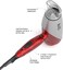 Berta 1875 Watts Folding Travel Hair Dryer Mini Negative Ionic Blow Dryer US Plug Dual Voltage (Red)