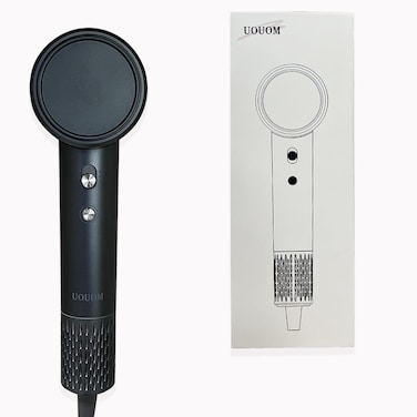 Hair Dryer with Diffuser for Curly Hair, 1500W Professional High Speed Ionic Blow Dryer 110,000RPM Fast Dry （Gray