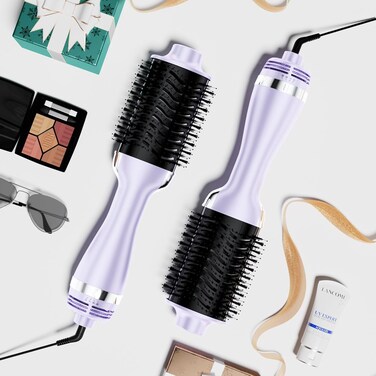 Hair Dryer Brush, Blow Dryer Brush - 1400W Hot Hair Brush Styler, One-Step Volumizer - 4 in 1 Brush Blow Dryer with Negative Ion, 3 Heat Settings for Frizz-Free Styling