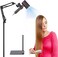 Hair Dryer Stand Holder 360 Rotate Hair Dryer Holder Stand Floor，Adjustable Hands Free Blow Dryer Floor Stand, Blow Dryer Stand Hands Free Clip Suitable for 99% Hair Dryer (Black)