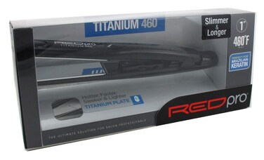 Red By Kiss Ceramic Tourmaline Professional Flat Iron &ndash; 1&rdquo; Hair Straightener with Temperature Control up to 450&deg;F, Anti-Frizz &amp; Heat Damage Protection, Smooth, Frizz-Free Results