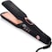 Sleek&rsquo;e Hair Infrared 2" Wide Flat Iron Professional Ceramic Tourmaline-Infused Titanium Straightener (2inch, Black and Rose Gold)