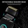 VGR 378 Electric Shavers for Men, Triple Floating Blade Foil Shaver Cordless Men's Electric Razor, 9000 RPM Motor Bald Shavers Titanium Foils with LED Display, Barber Supplies (Black)