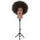 FUTAI Wig Stand Tripod for Hairdresser Practice Style Display Human Hair Mannequin Head Manikin Cosmetology Doll Training Head Mini Adjustable Metal Holder