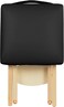 Mt Massage Tables Lightweight Wooden Handy Folding Massage Stool Wood Foldable Tattoo Stool, Black