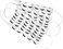 Volume Lash Print Disposable Face Mask   50 Pack   Lash Eyelash Pattern Printed 3D Volume Design for Lash Care Artist Technician
